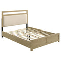 Home & Sleep Outlet - Hendricks Queen Panel Headboard Platform Bed Light Oak