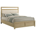 Home & Sleep Outlet - Hendricks Queen Panel Headboard Platform Bed Light Oak
