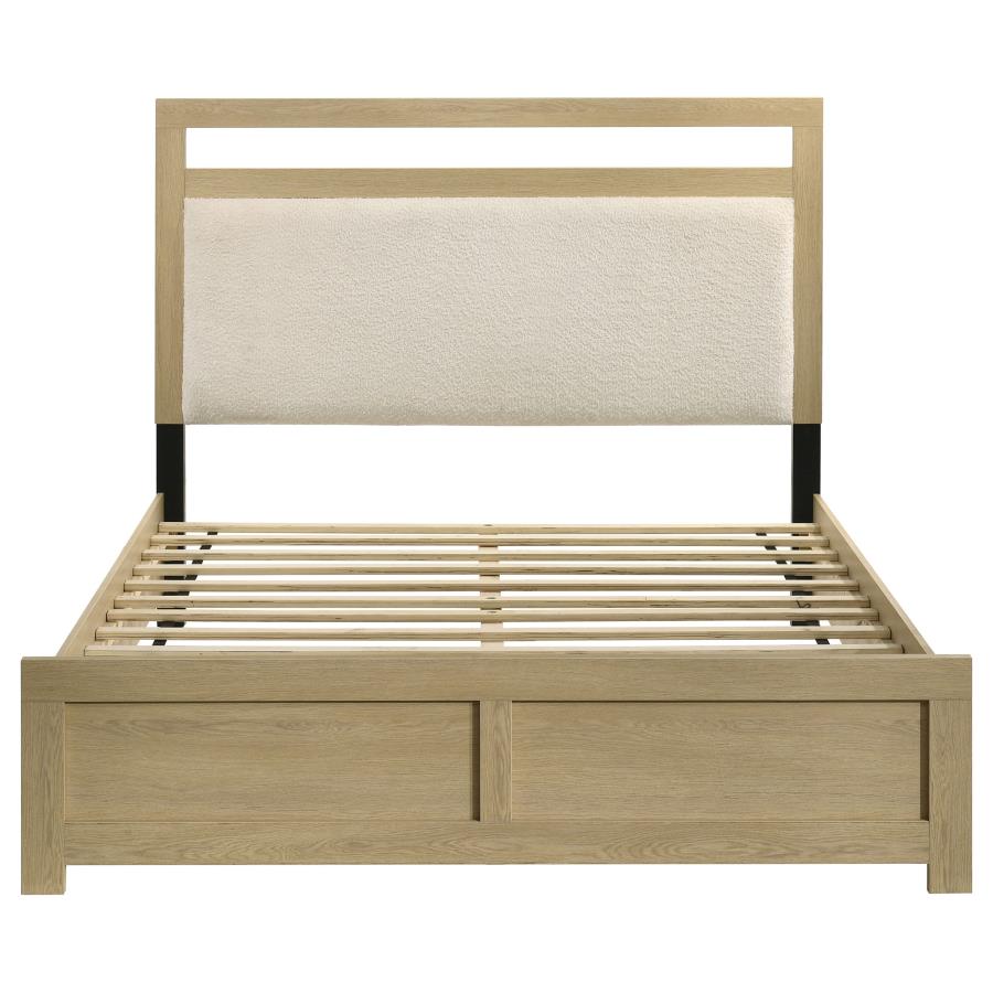 Home & Sleep Outlet - Hendricks Queen Panel Headboard Platform Bed Light Oak