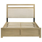Home & Sleep Outlet - Hendricks Queen Panel Headboard Platform Bed Light Oak