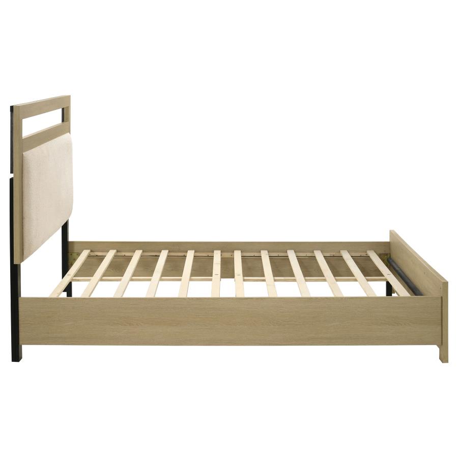 Home & Sleep Outlet - Hendricks Queen Panel Headboard Platform Bed Light Oak