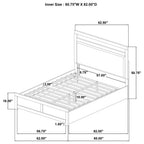 Home & Sleep Outlet - Hendricks Queen Panel Headboard Platform Bed Light Oak