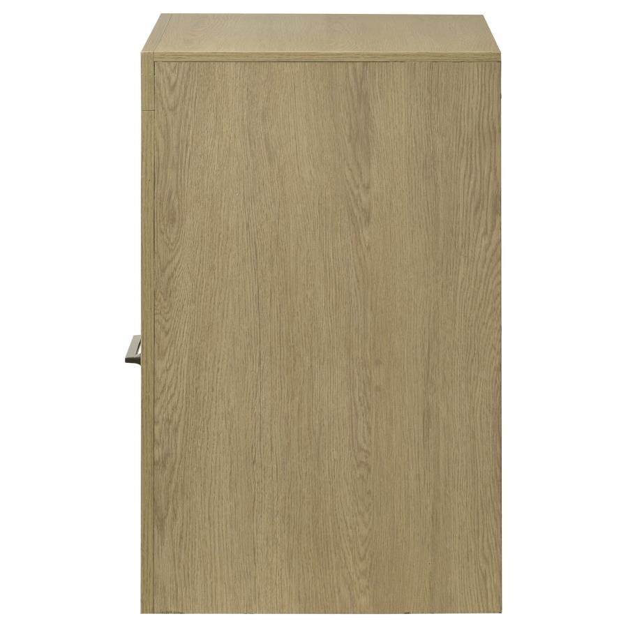 Home & Sleep Outlet - Hendricks 1-drawer Nightstand Bedside Table with Cubby Light Oak