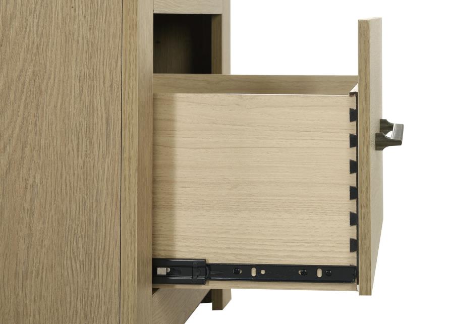 Home & Sleep Outlet - Hendricks 1-drawer Nightstand Bedside Table with Cubby Light Oak