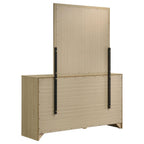 Home & Sleep Outlet - Hendricks 6-drawer Bedroom Dresser and Mirror Light Oak