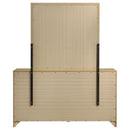 Hendricks 6-drawer Bedroom Dresser and Mirror Light Oak