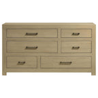 Home & Sleep Outlet - Hendricks 6-drawer Bedroom Dresser Storage Cabinet Light Oak