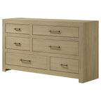 Home & Sleep Outlet - Hendricks 6-drawer Bedroom Dresser Storage Cabinet Light Oak