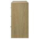 Hendricks 6-drawer Bedroom Dresser Storage Cabinet Light Oak