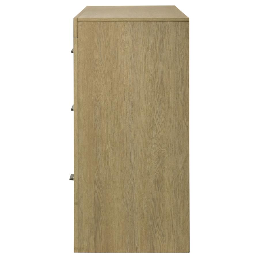 Home & Sleep Outlet - Hendricks 6-drawer Bedroom Dresser Storage Cabinet Light Oak