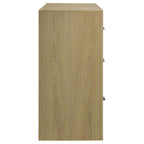 Home & Sleep Outlet - Hendricks 6-drawer Bedroom Dresser Storage Cabinet Light Oak