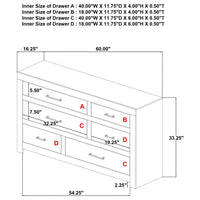 Hendricks 6-drawer Bedroom Dresser Storage Cabinet Light Oak