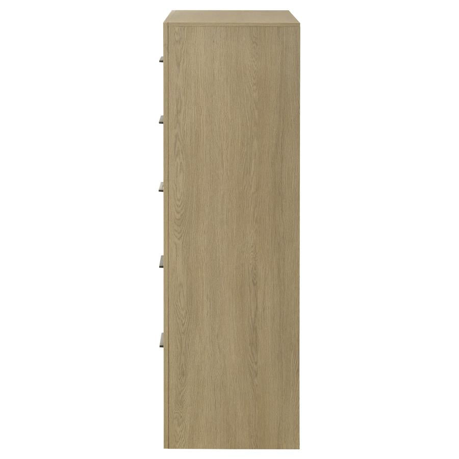 Home & Sleep Outlet - Hendricks 5-drawer Bedroom Chest of Drawers Light Oak