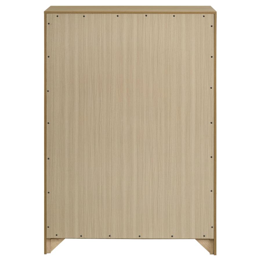 Home & Sleep Outlet - Hendricks 5-drawer Bedroom Chest of Drawers Light Oak