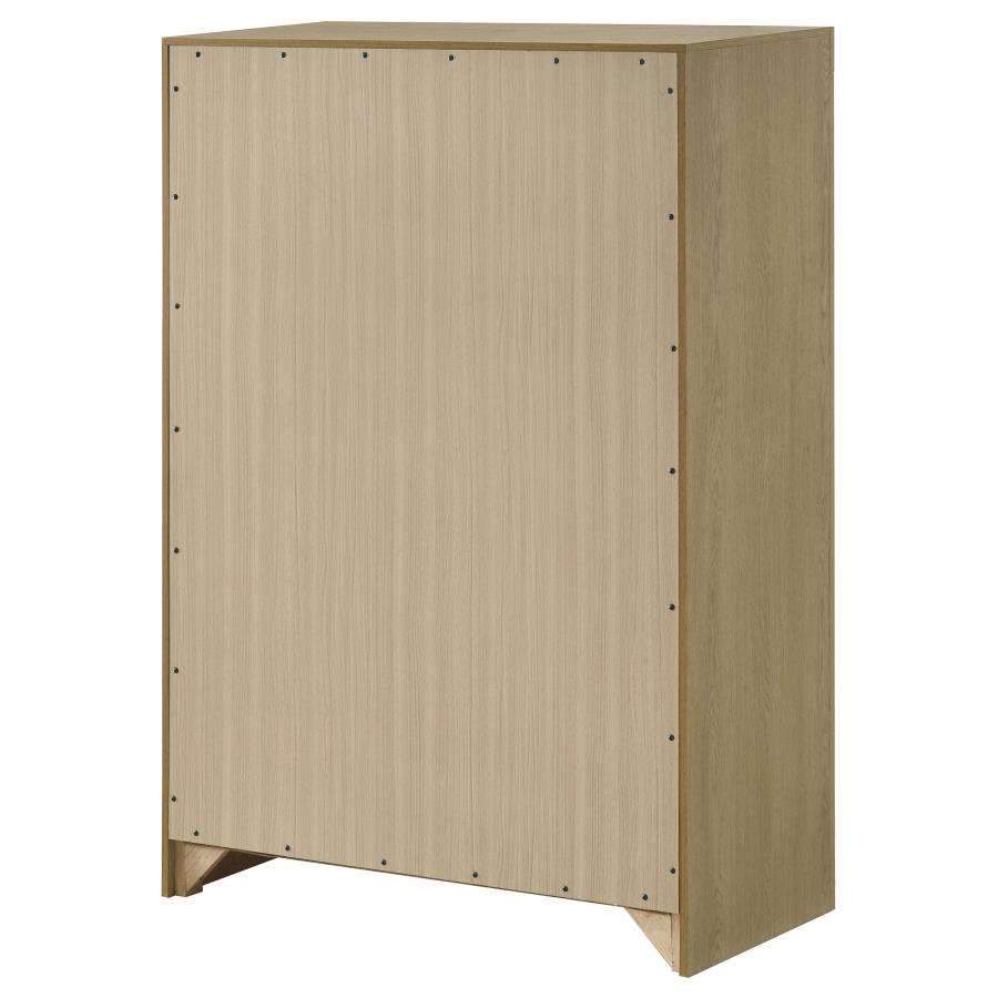 Home & Sleep Outlet - Hendricks 5-drawer Bedroom Chest of Drawers Light Oak