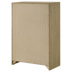 Home & Sleep Outlet - Hendricks 5-drawer Bedroom Chest of Drawers Light Oak