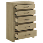 Home & Sleep Outlet - Hendricks 5-drawer Bedroom Chest of Drawers Light Oak