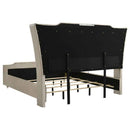 Lorient Eastern King LED Upholstered Bed Ivory and Camel