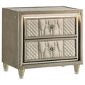 Home & Sleep Outlet - Lorient 2-drawer LED Nightstand with USB Ivory and Camel