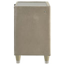 Lorient 2-drawer LED Nightstand with USB Ivory and Camel