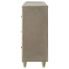 Home & Sleep Outlet - Lorient 8-drawer LED Bedroom Flame Box Dresser Ivory Camel