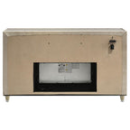 Home & Sleep Outlet - Lorient 8-drawer LED Bedroom Flame Box Dresser Ivory Camel