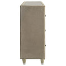 Lorient 8-drawer LED Bedroom Flame Box Dresser Ivory Camel