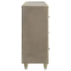 Home & Sleep Outlet - Lorient 8-drawer LED Bedroom Flame Box Dresser Ivory Camel