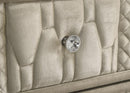 Lorient 8-drawer LED Bedroom Flame Box Dresser Ivory Camel