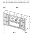Home & Sleep Outlet - Lorient 8-drawer LED Bedroom Flame Box Dresser Ivory Camel