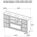 Lorient 8-drawer LED Bedroom Flame Box Dresser Ivory Camel