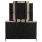 Home & Sleep Outlet - Lorient 8-drawer LED Dresser with Mirror Ivory and Camel