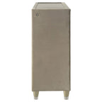 Home & Sleep Outlet - Lorient 8-drawer LED Bedroom Dresser Cabinet Ivory and Camel