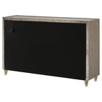 Home & Sleep Outlet - Lorient 8-drawer LED Bedroom Dresser Cabinet Ivory and Camel