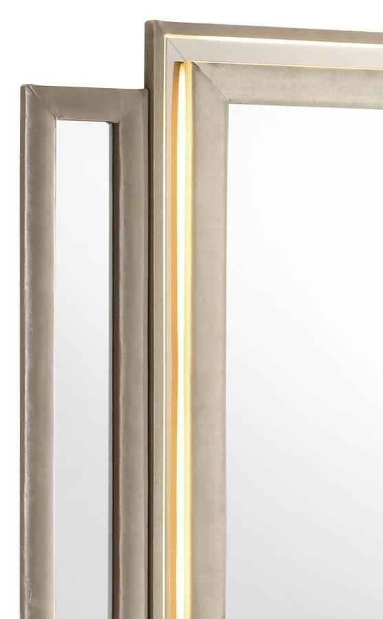 Lorient LED Dresser Mirror Ivory and Camel