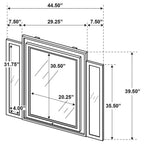 Home & Sleep Outlet - Lorient LED Dresser Mirror Ivory and Camel