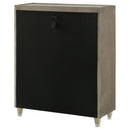 Lorient 5-drawer LED Chest of Drawers Ivory and Camel
