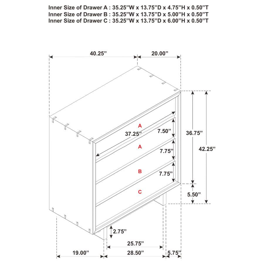 Stillwater 4-drawer Chest
