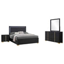 Marceline 4-piece Full Bedroom Set Black