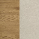 Bennett 78-inch Eastern King Upholstered Panel Bed Cream and Light Oak
