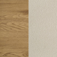 Bennett 78-inch California King Upholstered Panel Bed Cream and Light Oak
