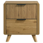 Home & Sleep Outlet - Bennett 2-drawer Bedroom Nightstand Bedside Table Light Oak
