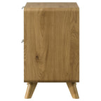 Home & Sleep Outlet - Bennett 2-drawer Bedroom Nightstand Bedside Table Light Oak