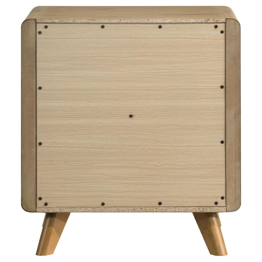 Home & Sleep Outlet - Bennett 2-drawer Bedroom Nightstand Bedside Table Light Oak