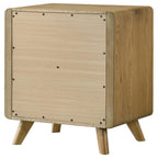Home & Sleep Outlet - Bennett 2-drawer Bedroom Nightstand Bedside Table Light Oak