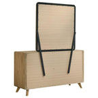Home & Sleep Outlet - Bennett 6-drawer Bedroom Dresser and Mirror Set Light Oak