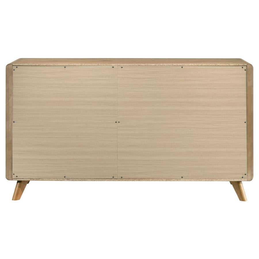 Home & Sleep Outlet - Bennett 6-drawer Bedroom Dresser Cabinet Light Oak