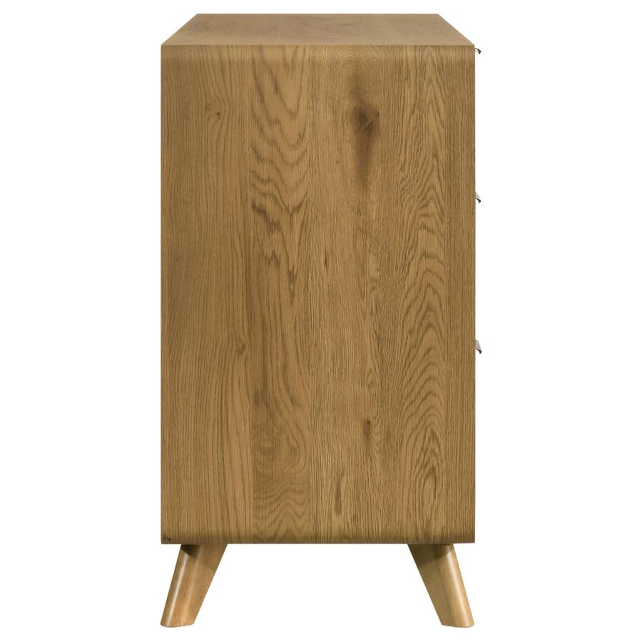 Home & Sleep Outlet - Bennett 6-drawer Bedroom Dresser Cabinet Light Oak