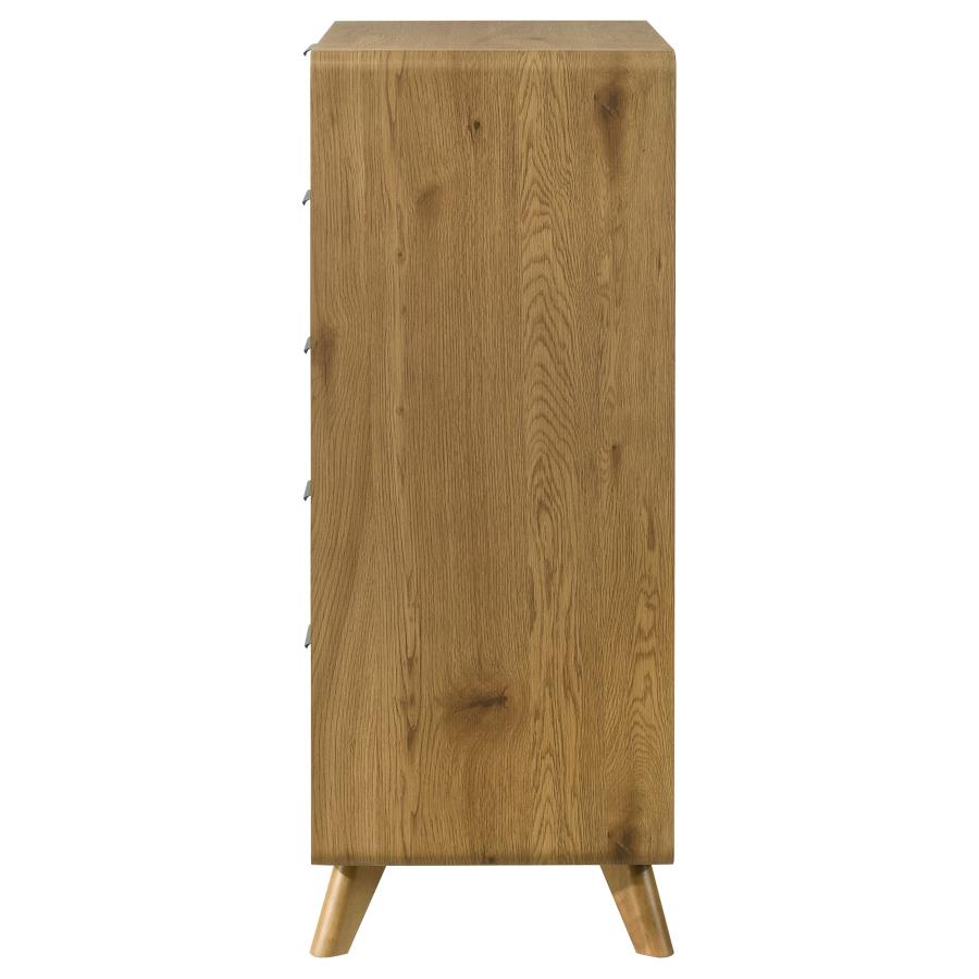 Home & Sleep Outlet - Bennett 5-drawer Bedroom Chest of Drawers Light Oak