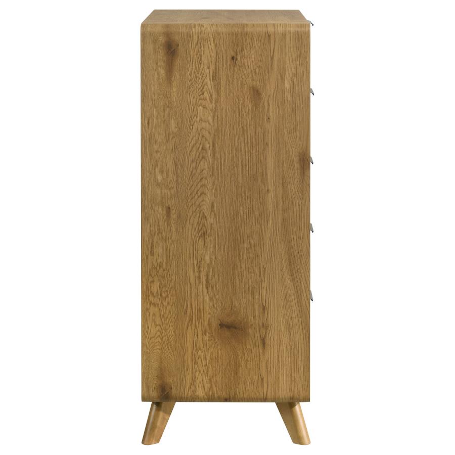 Home & Sleep Outlet - Bennett 5-drawer Bedroom Chest of Drawers Light Oak